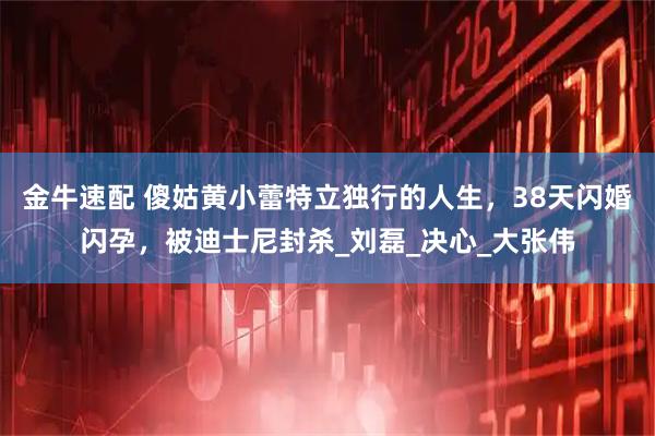 金牛速配 傻姑黄小蕾特立独行的人生，38天闪婚闪孕，被迪士尼封杀_刘磊_决心_大张伟
